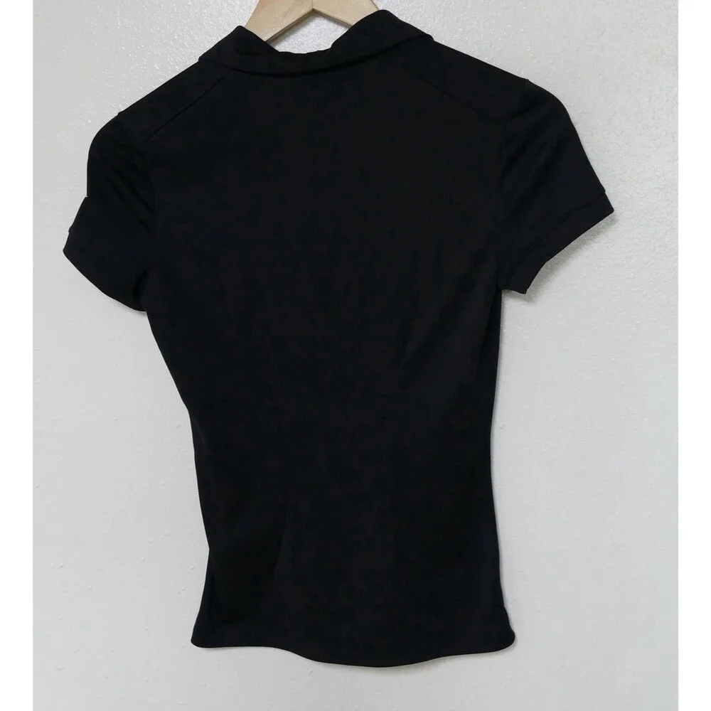 Nike Golf Dri-FIT Women’s Black Polo Shirt Short Sleeve Fitted Size XS